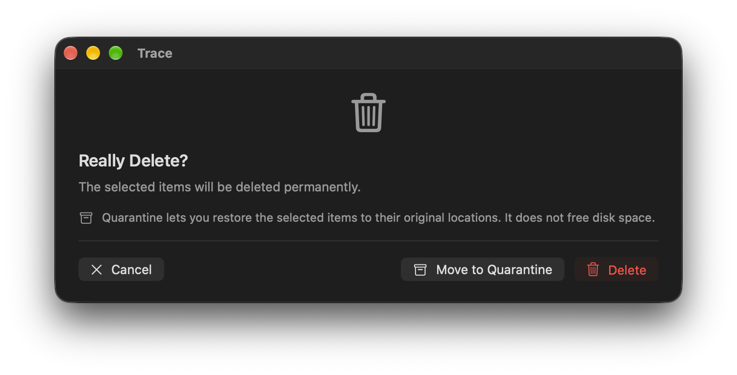 Low-risk confirmation without an extra backup warning
