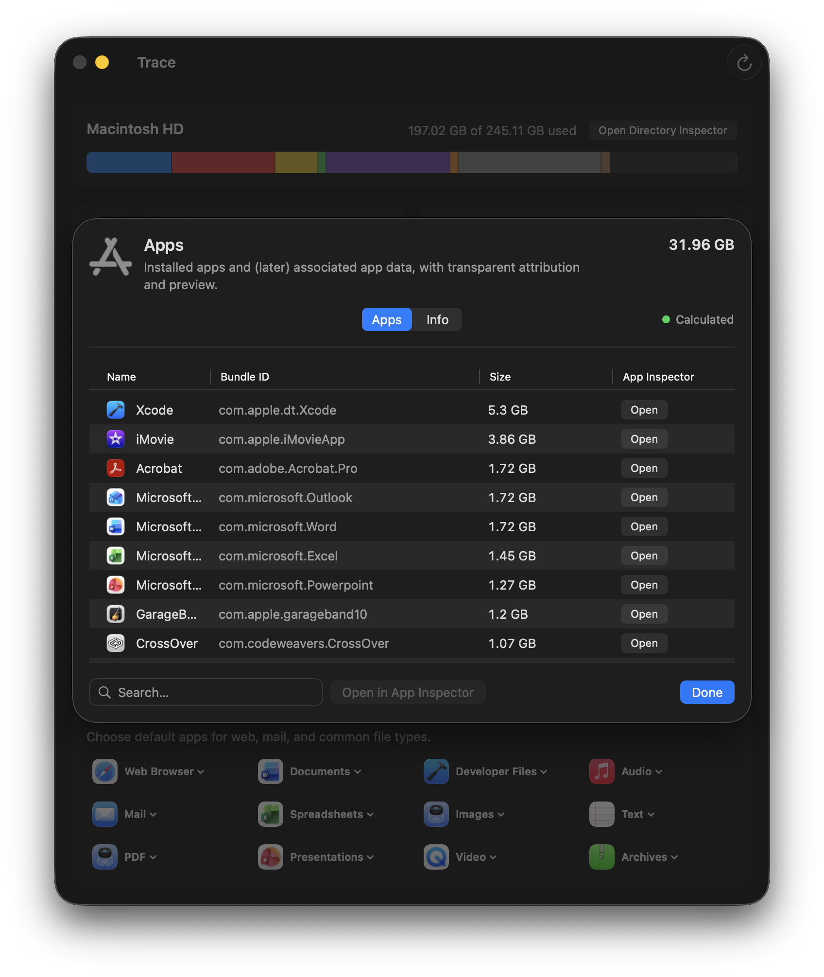 Screenshot: Apps (Apps-Tab)