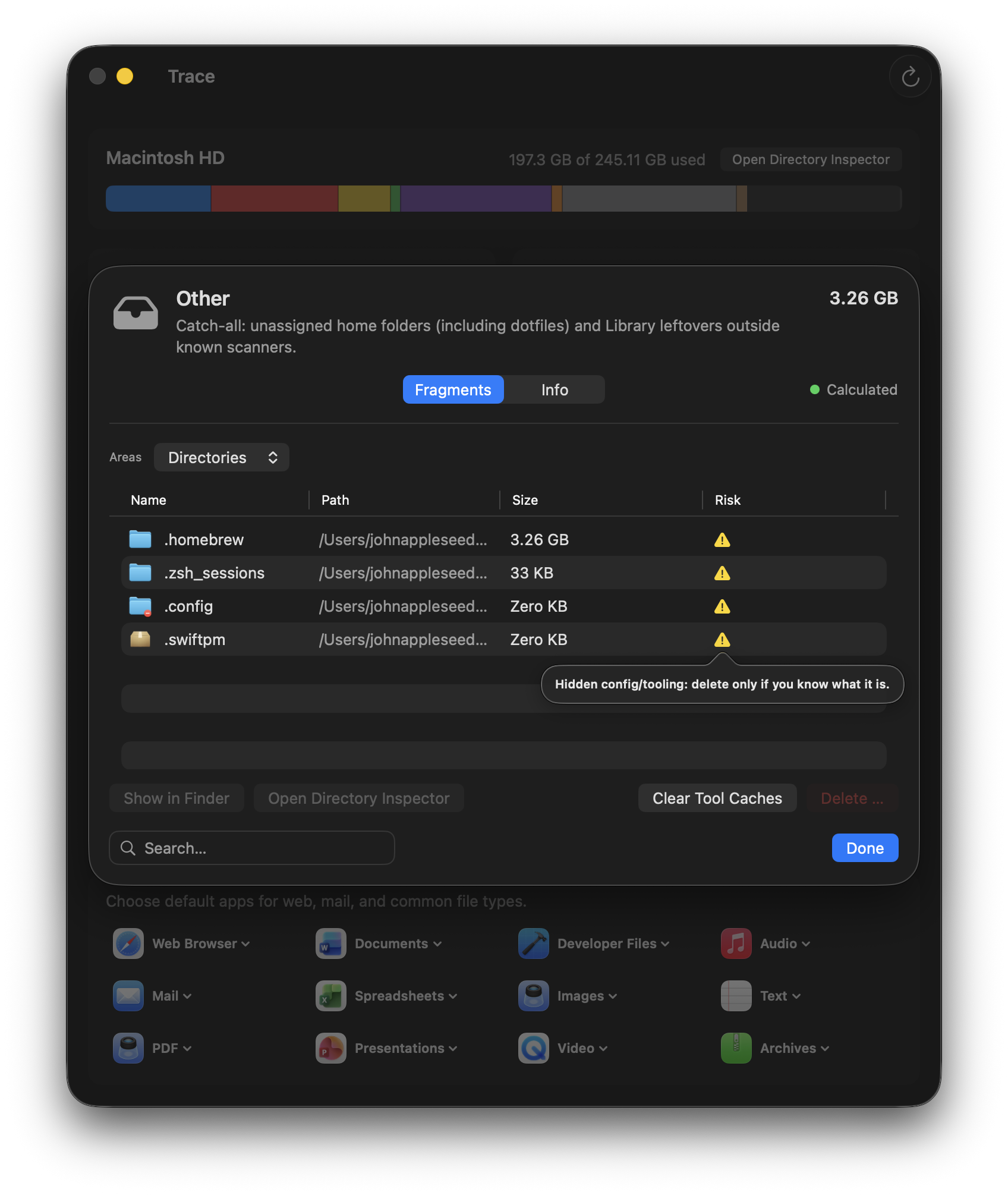 Screenshot: Andere-Kategorie