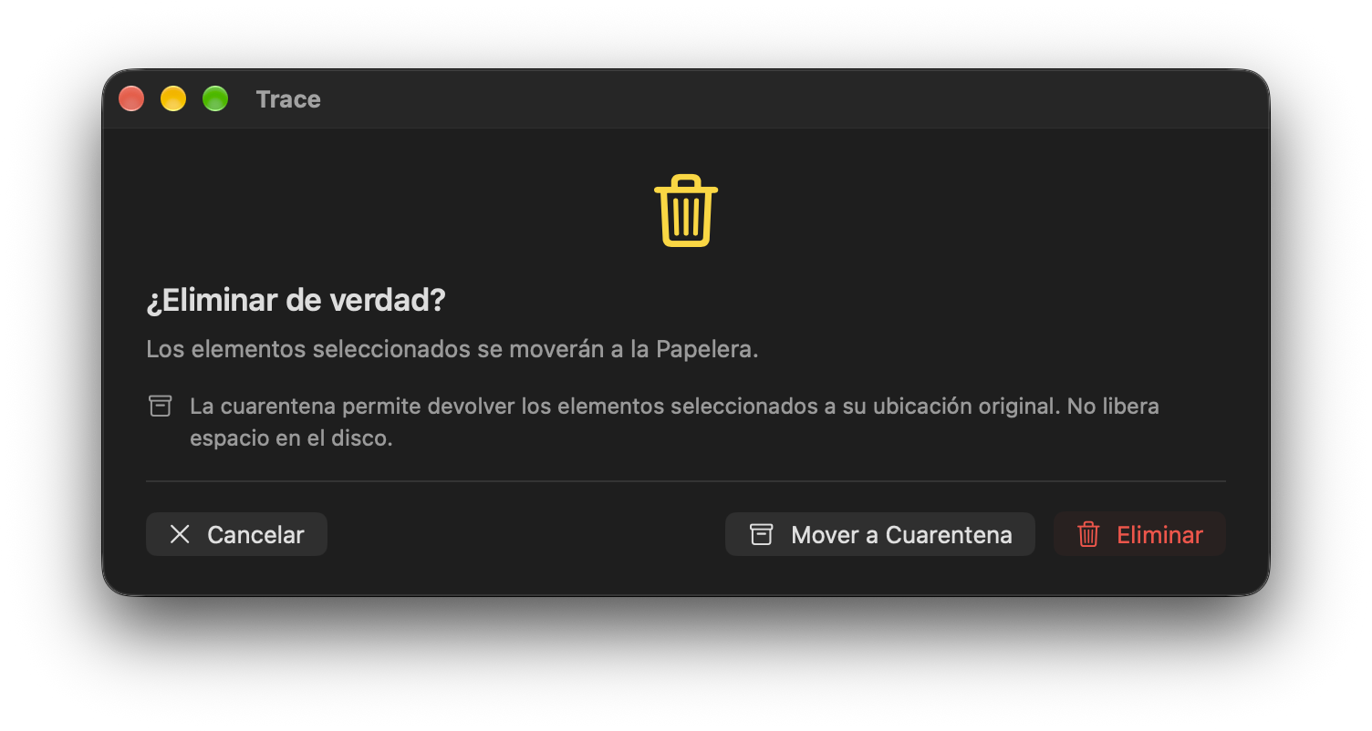 Confirmación antes de mover a la Papelera
